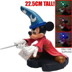 Disneyland Paris Mickey Mouse Sorcerers Apprentice Light Up Figurine