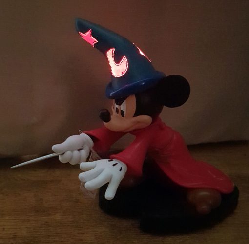 Disneyland Paris Mickey Mouse Sorcerers Apprentice Light Up Figurine