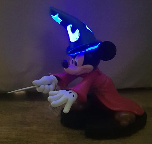 Disneyland Paris Mickey Mouse Sorcerers Apprentice Light Up Figurine