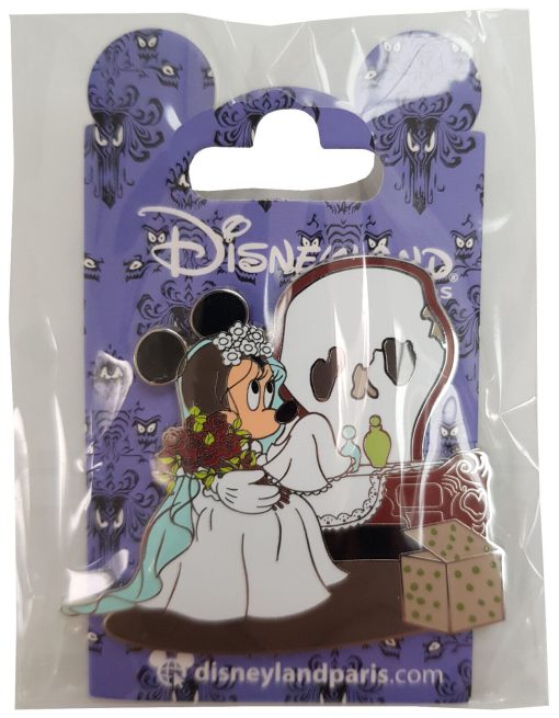 Disneyland Paris Minnie Mouse Phantom Manor Bride Pin Trading Badge