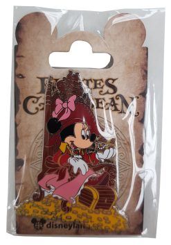 Disneyland Paris Minnie Mouse Pirates Of The Caribbean Treasure Pin Trading Badge