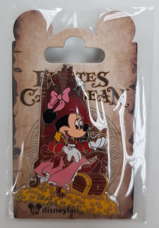 Disneyland Paris Minnie Mouse Pirates Of The Caribbean Treasure Pin Trading Badge