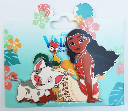 Disneyland Paris Moana Pua Hei Hei Large Pin Trading Badge Shop The Mouse