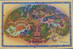 Disneyland Paris Park Map Poster Print 113cm x 75cm