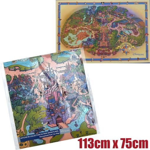 Disneyland Paris Park Map Poster Print 113cm x 75cm