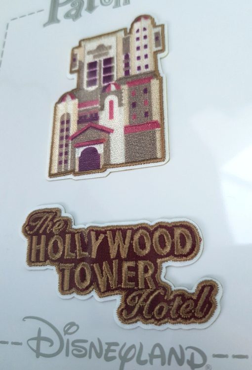 Disneyland Paris Patched Tower Of Terror HTH 2x Fabric Clothing Patch