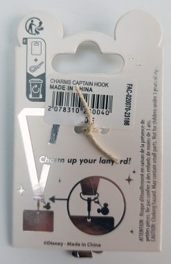 Disneyland Paris Peter Pan Captain Hook Pin Trading Lanyard Charm