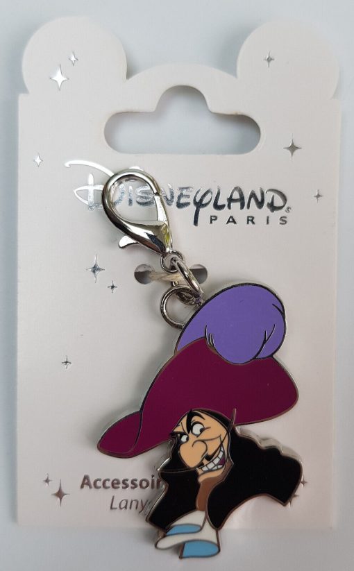 Disneyland Paris Peter Pan Captain Hook Pin Trading Lanyard Charm