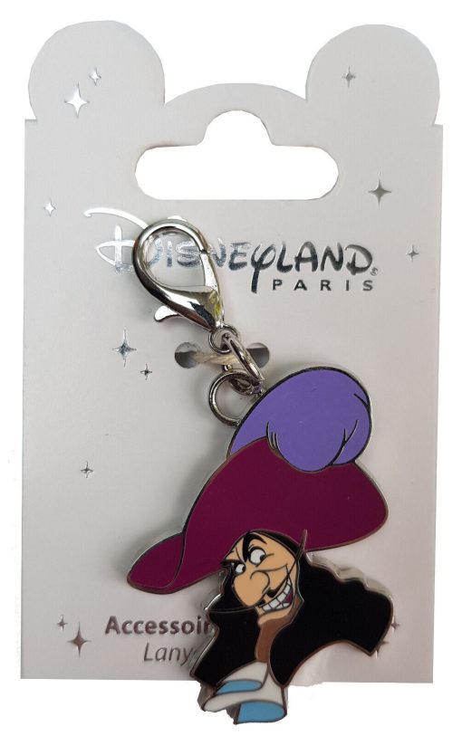 Disneyland Paris Peter Pan Captain Hook Pin Trading Lanyard Charm