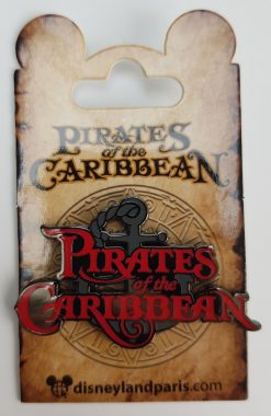 Disneyland Paris Pirates Of The Caribbean Logo Pin Trading Badge