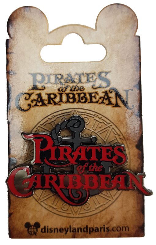 Disneyland Paris Pirates Of The Caribbean Logo Pin Trading Badge