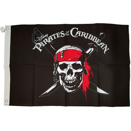 Disneyland Paris Pirates Of The Caribbean Skull & Crossbones Flag