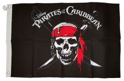 Disneyland Paris Pirates Of The Caribbean Skull & Crossbones Flag