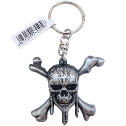 Disneyland Paris Pirates Of The Caribbean Skull & Crossbones Keyring