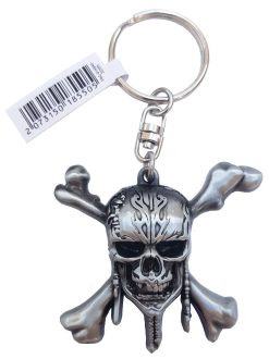 Disneyland Paris Pirates Of The Caribbean Skull & Crossbones Keyring