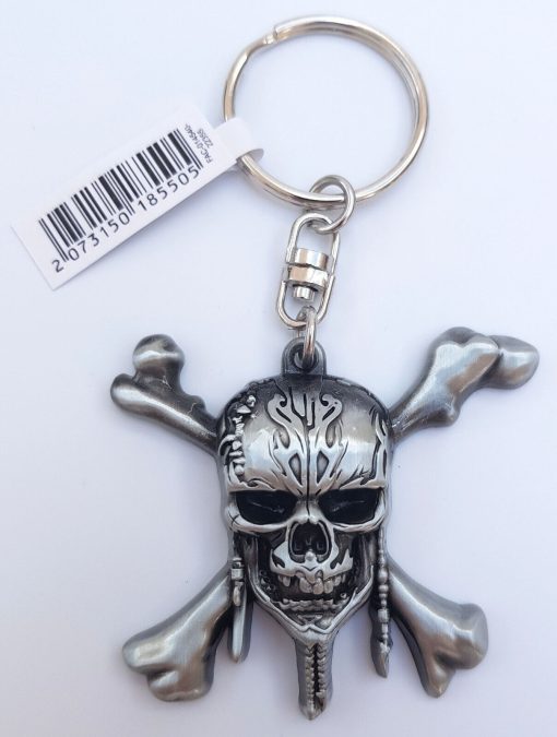 Disneyland Paris Pirates Of The Caribbean Skull & Crossbones Keyring