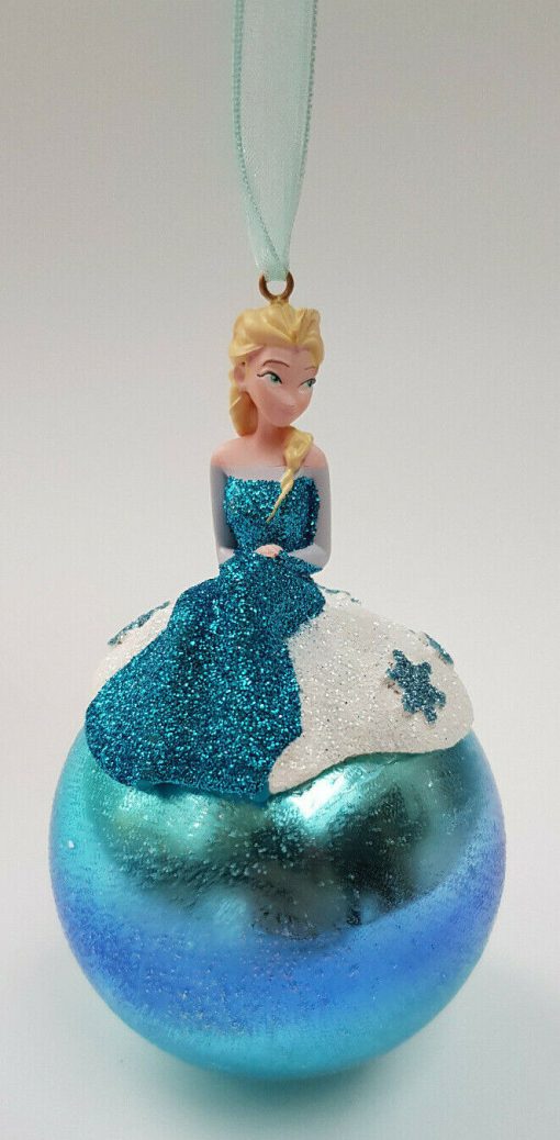 Disneyland Paris Princess Elsa Glass Hanging Christmas Tree Decoration