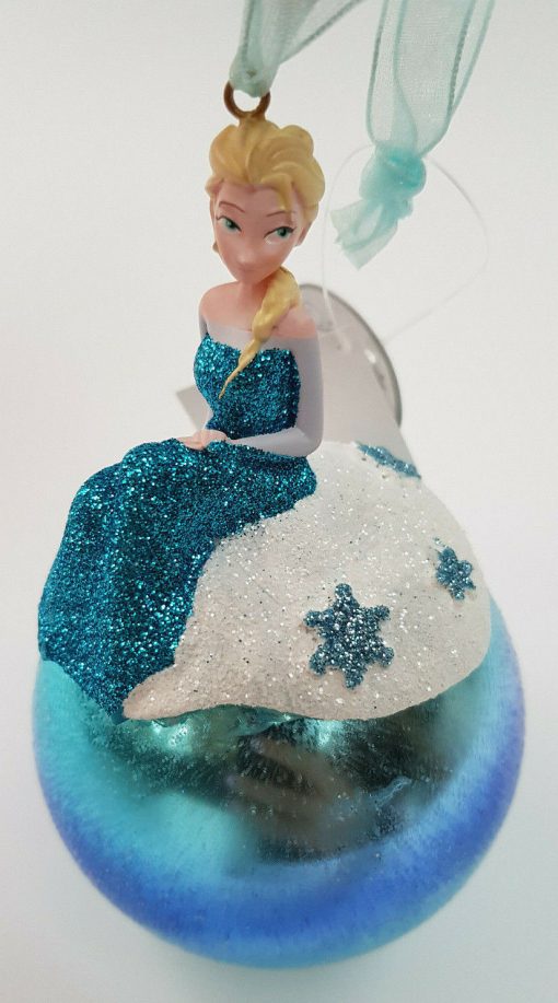 Disneyland Paris Princess Elsa Glass Hanging Christmas Tree Decoration