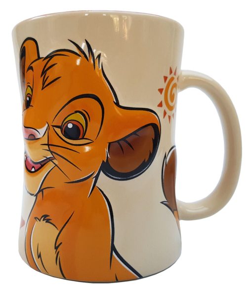 Disneyland Paris Simba Lion King Character Portrait Yellow Mug