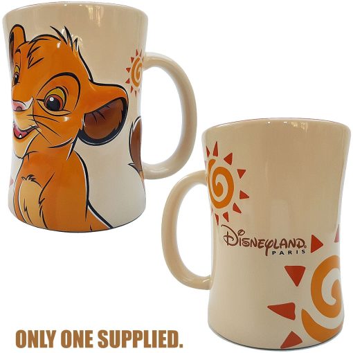 Disneyland Paris Simba Lion King Character Portrait Yellow Mug