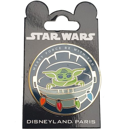 Disneyland Paris Star Wars The Child Merry Christmas Pin Trading Badge