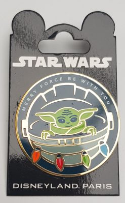 Disneyland Paris Star Wars The Child Merry Christmas Pin Trading Badge