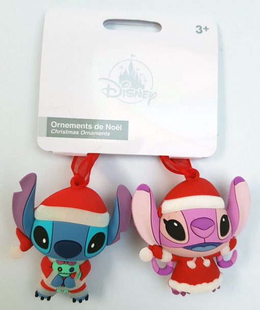 Disneyland Paris Stitch & Angel Hanging Christmas Tree Decoration