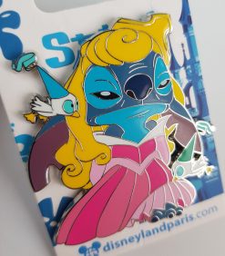 Disneyland Paris Stitch As Aurora Costume Pin Trading Badge