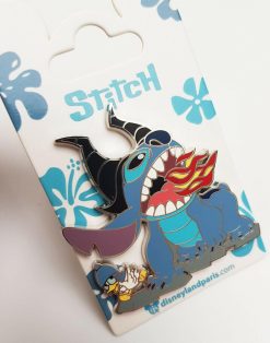 Disneyland Paris Stitch As Maleficent Pin Trading Badge Shop The Mouse