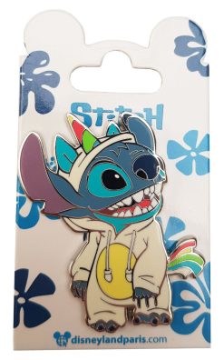 Disneyland Paris Stitch In Rainbow Unicorn Costume Pin Trading Badge