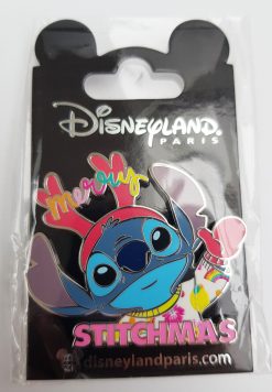 Disneyland Paris Stitch Merry Stitchmas Pin Trading Badge