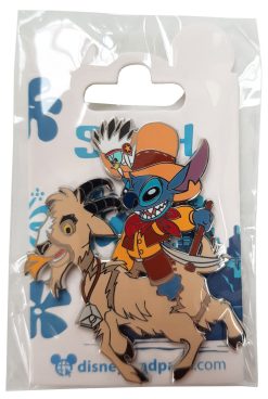 Disneyland Paris Stitch On Big Thunder Mountain Goat Pin Attraction Badge