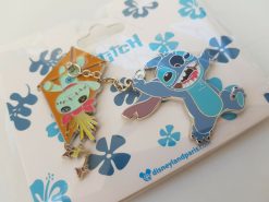 Disneyland Paris Stitch & Scrump Flying Kite Pin Trading Badge