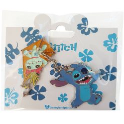 Disneyland Paris Stitch & Scrump Flying Kite Pin Trading Badge