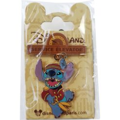 Disneyland Paris Stitch Tower Of Terror Elevator Dangle Pin Badge