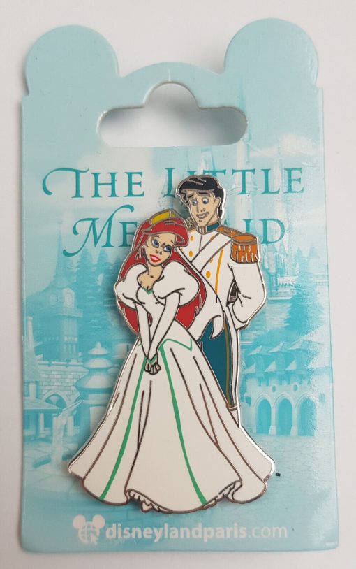 Disneyland Paris The Little Mermaid Ariel & Eric Pin Trading Badge