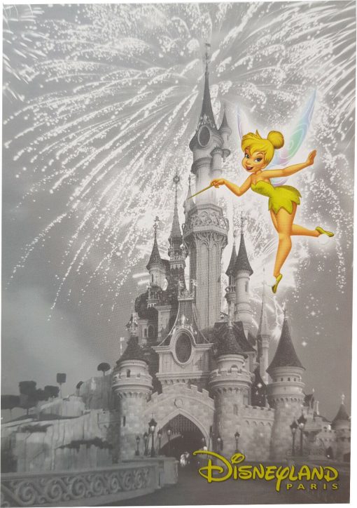 Disneyland Paris Tinkerbell Flying In Front Of Castle Postcard