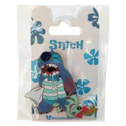 Disneyland Paris Tired Drooling Stitch & Scrump Pin Trading Badge