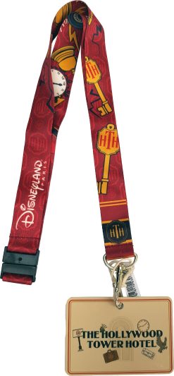 Disneyland Paris Tower Of Terror Hotel Pin Trading Lanyard