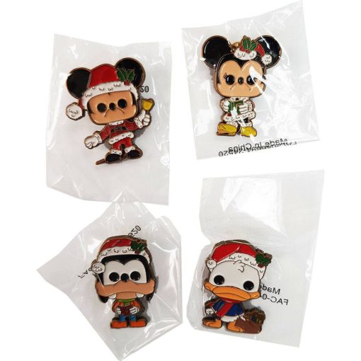 Funko Disney Mickey Mouse Christmas Minnie Donald Goofy Badge Amazon Exclusive Pin Trading Badges