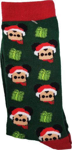 Funko Pop Disney Christmas Santa Mickey Mouse Novelty Socks Adults One Size