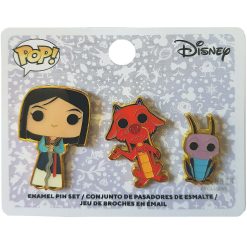 Funko Pop Disney Mulan Mushu & Cri-kee 3 Enamel Pin Badge Set