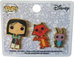 Funko Pop Disney Mulan Mushu & Cri-kee 3 Enamel Pin Badge Set