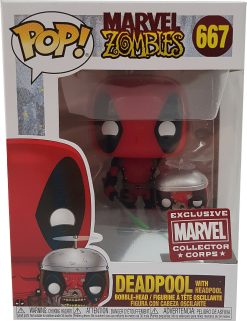 Funko Pop Zombie Marvel Collectors Corps MCC Box - Red Skull & Deadpool Vinyls & Zombie Tshirt