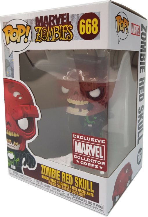 Funko Pop Zombie Marvel Collectors Corps MCC Box - Red Skull & Deadpool Vinyls & Zombie Tshirt