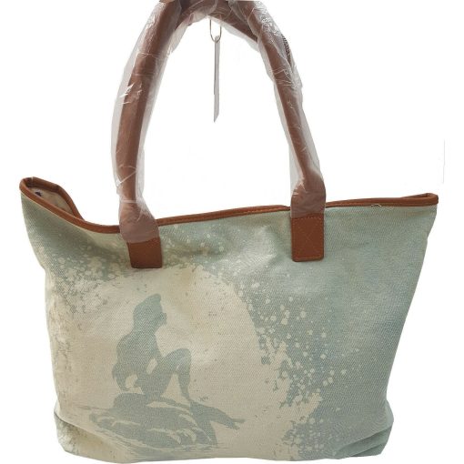 Loungefly Disney Little Mermaid Ariel On Rock Tote Bag Denim Wash