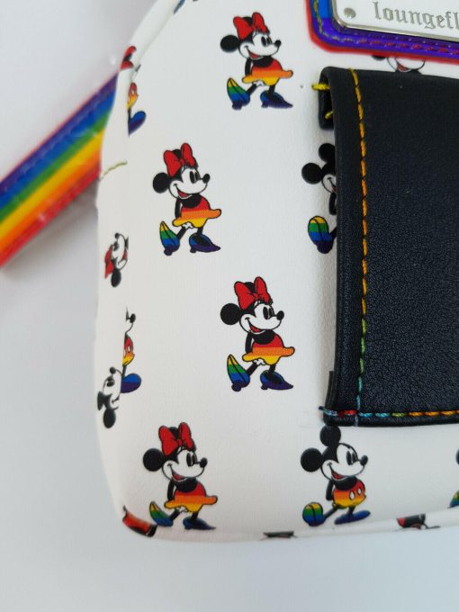 Loungefly Disney Mickey & Minnie Mouse Rainbow Wristlet