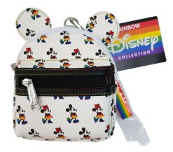 Loungefly Disney Mickey & Minnie Mouse Rainbow Wristlet