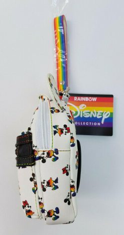 Loungefly Disney Mickey & Minnie Mouse Rainbow Wristlet