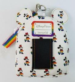 Loungefly Disney Mickey & Minnie Mouse Rainbow Wristlet